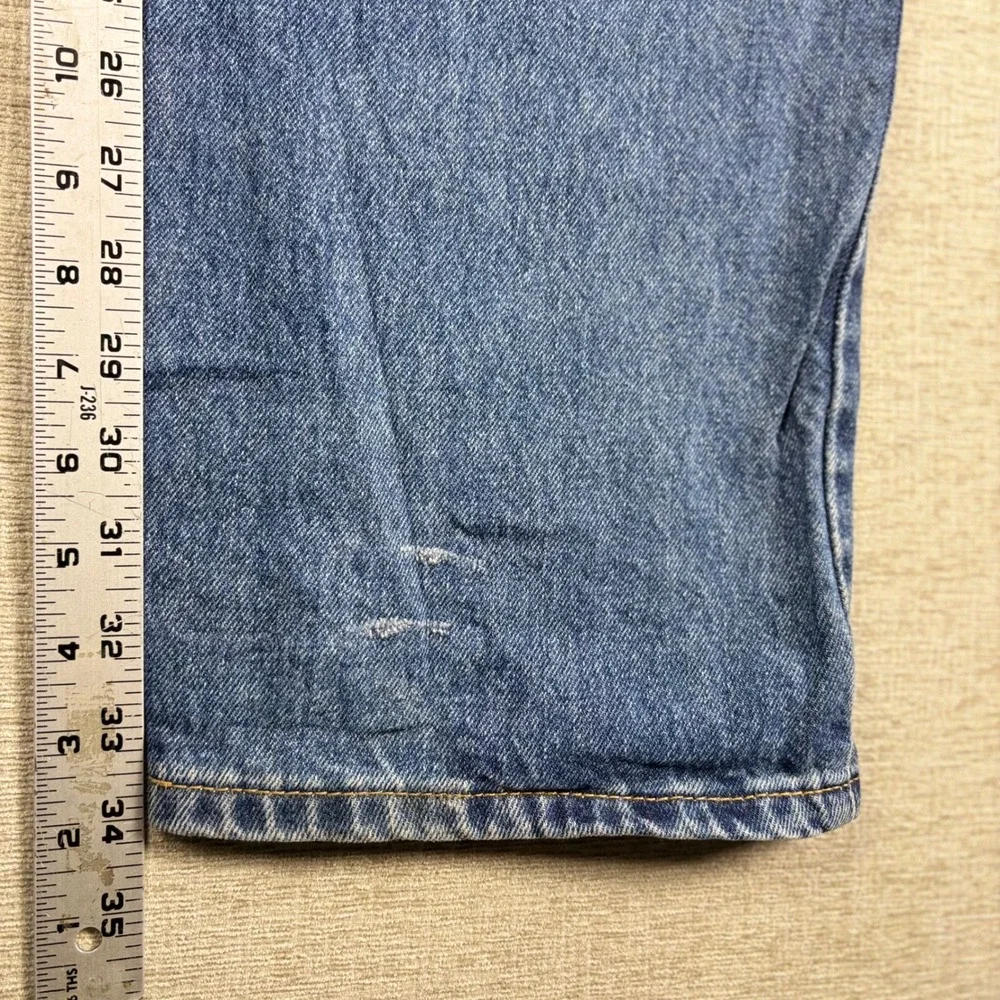 Levis 505 Mens 38x34 Light Distress Jeans Thigh Fade ** Vintage Style ** Denim